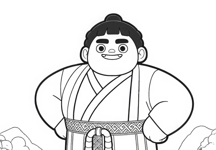Coloriage géant simple gratuit