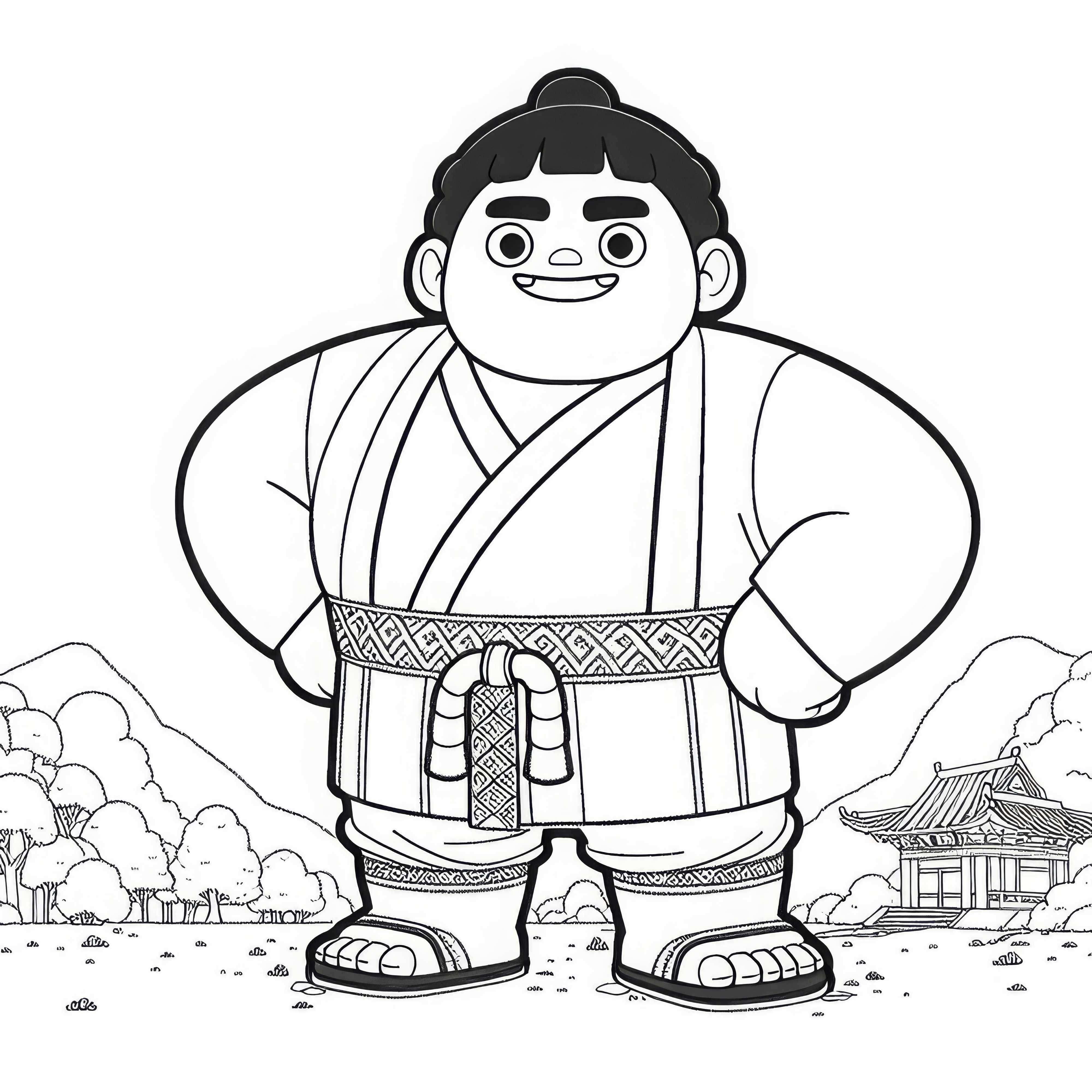 Gros modèle de coloriage simple gratuit