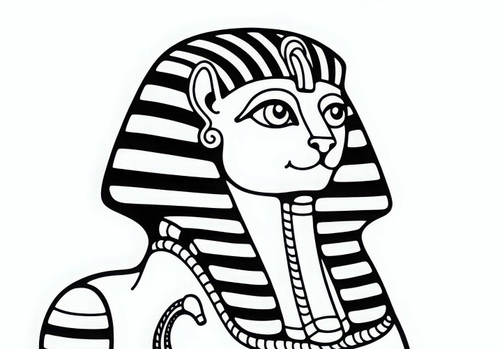 Gambar Mewarnai Sphinx Mudah Gratis