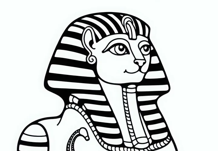Sphinx coloriage simple gratuit