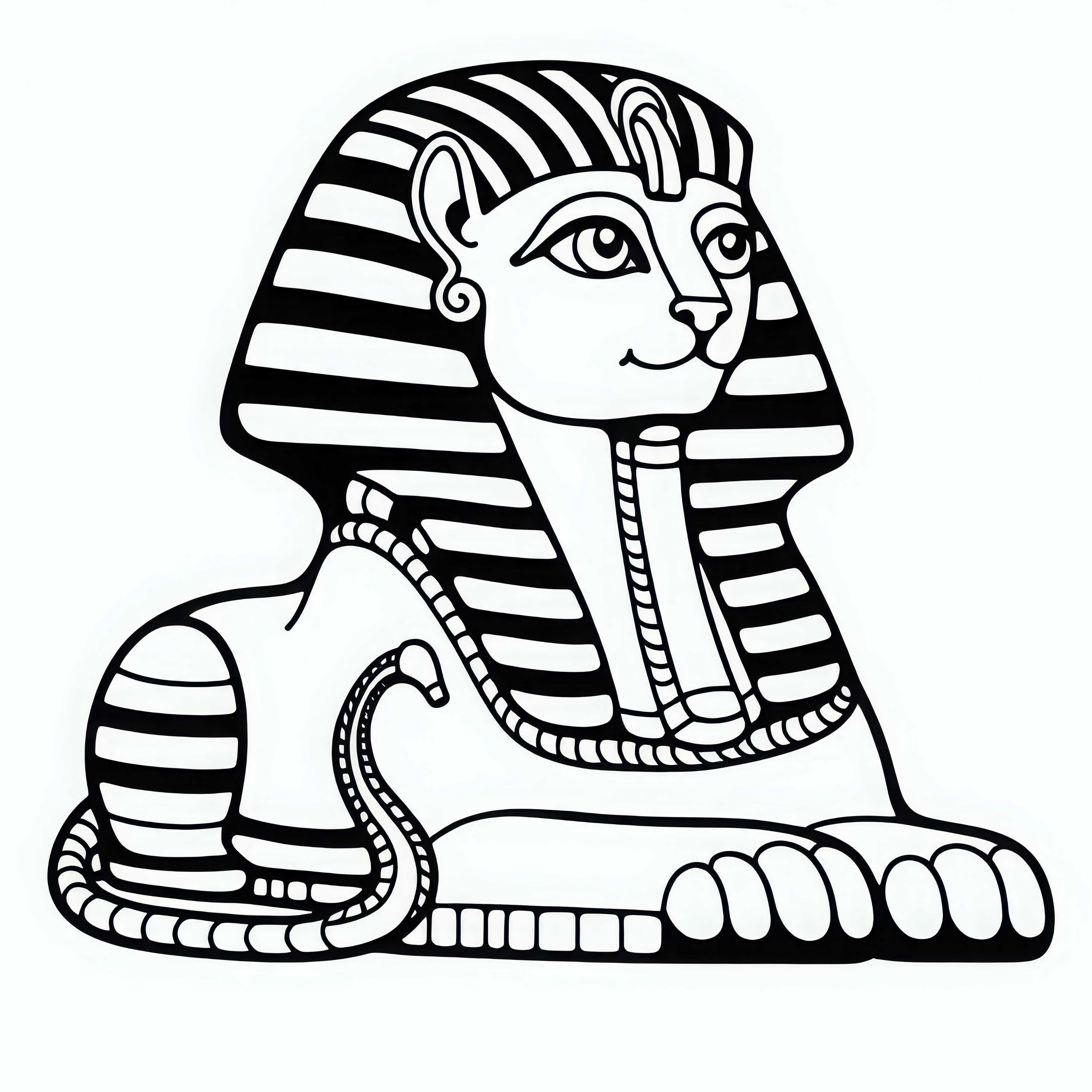 Gambar Sphinx untuk Mewarnai Sederhana Gratis