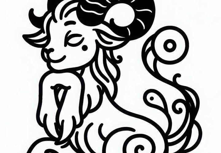 Modèle de dessin de faune simple gratuit