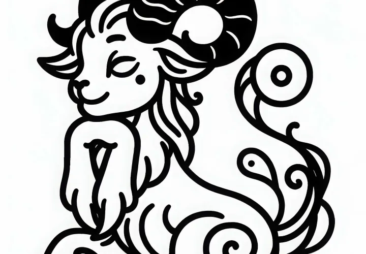 Modèle de dessin de faune simple gratuit