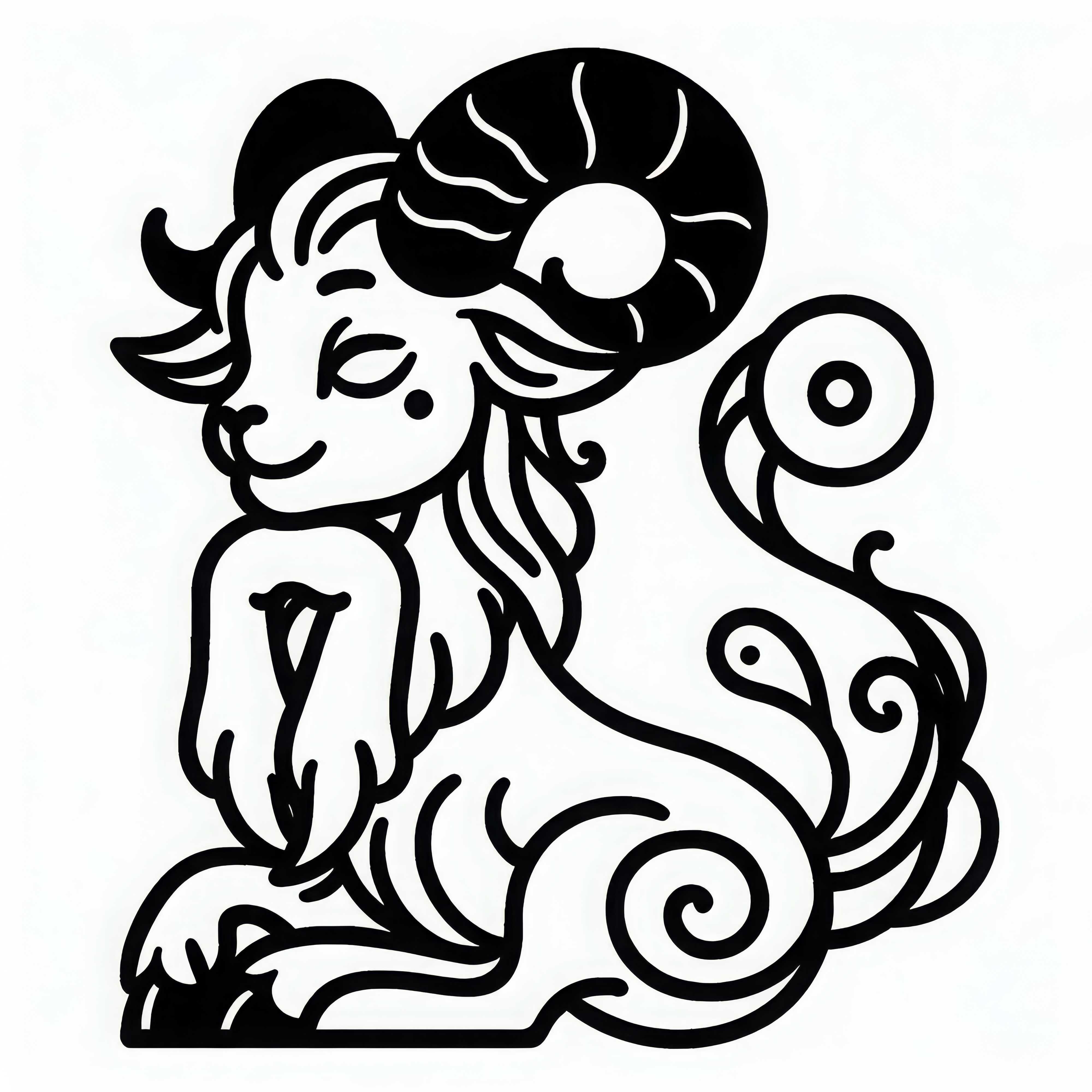 Modèle de faune à colorier gratuit et simple