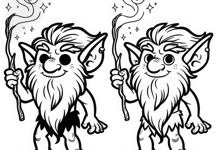 Image à colorier gratuit d'un gobelin - Téléchargez et coloriez facilement