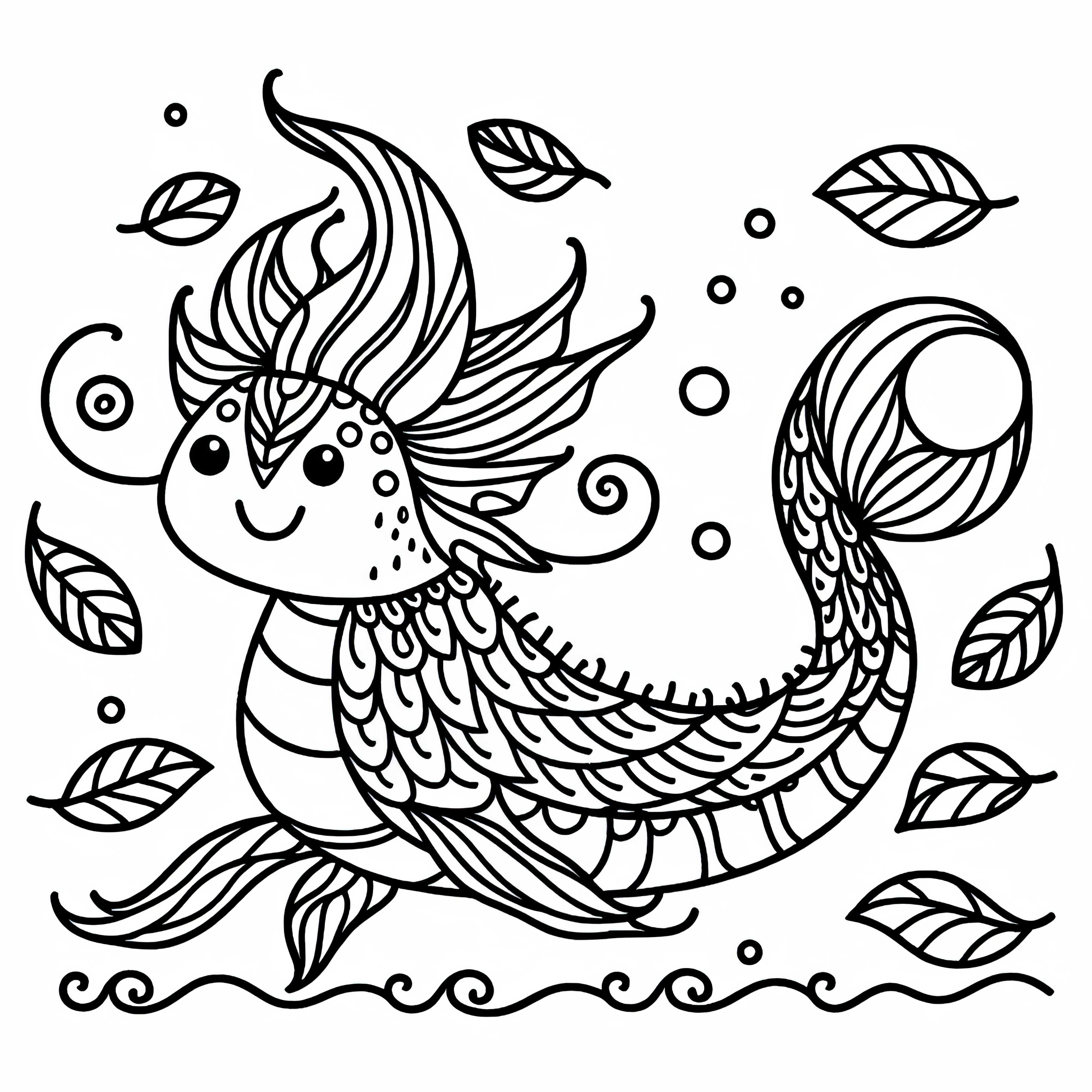 Leviathan modèle à colorier simple gratuit