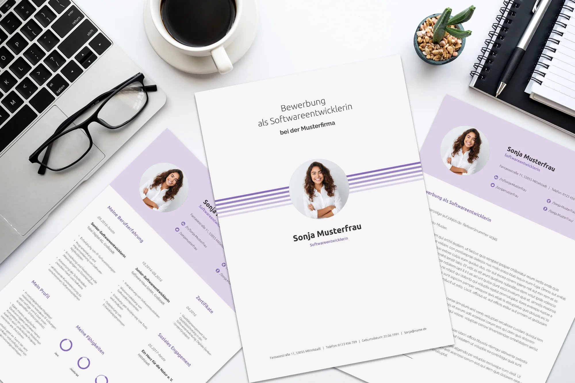 Application as instrument maker: Template for cover letter and CV