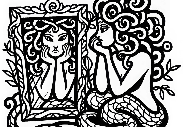 Medusa melihat dirinya sendiri di cermin yang pecah – Kesenangan melukis saat bepergian