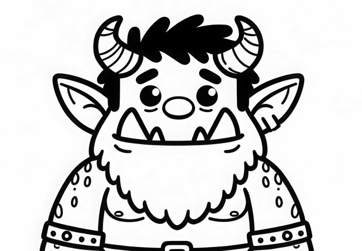 Ork omalovánka jednoduchá zdarma