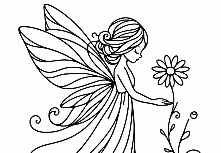 Sylph Coloring Page Simple Free Download and Online Coloring Sylph Coloring Page Simple Free Download and Online Coloring