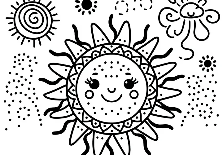 Aurinko Värittämis kuva Helposti Ilmainen Aurinko Värittämis kuva Helposti Ilmainen