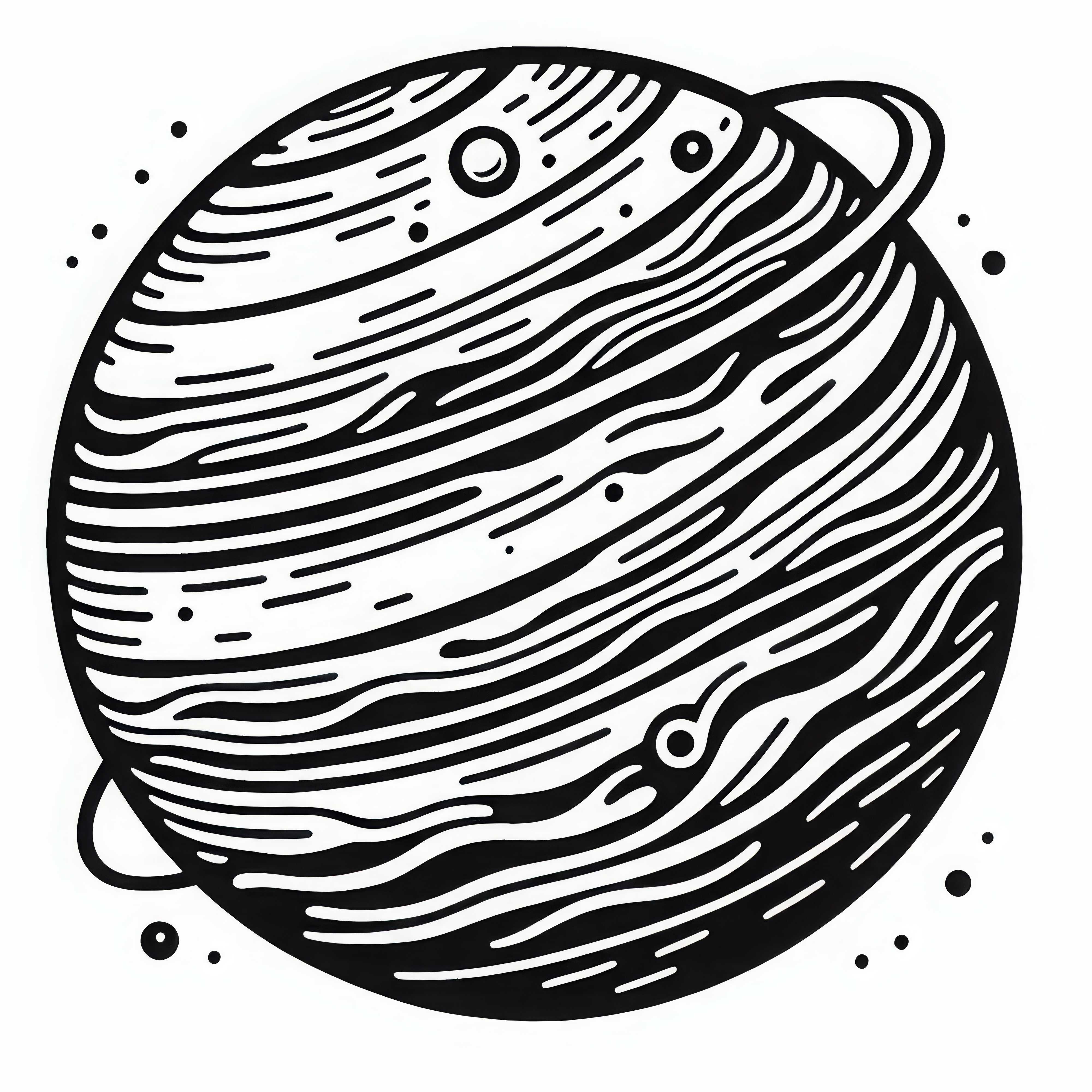 Plantilla para colorear de Neptuno sencilla y gratuita