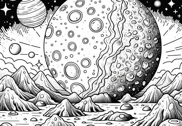 Dibujo para colorear sencillo y gratuito de Mercurio Dibujo para colorear sencillo y gratuito de Mercurio