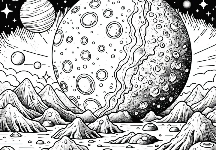 Yksinkertainen ilmainen värityskuva Merkuriuksesta Yksinkertainen ilmainen värityskuva Merkuriuksesta