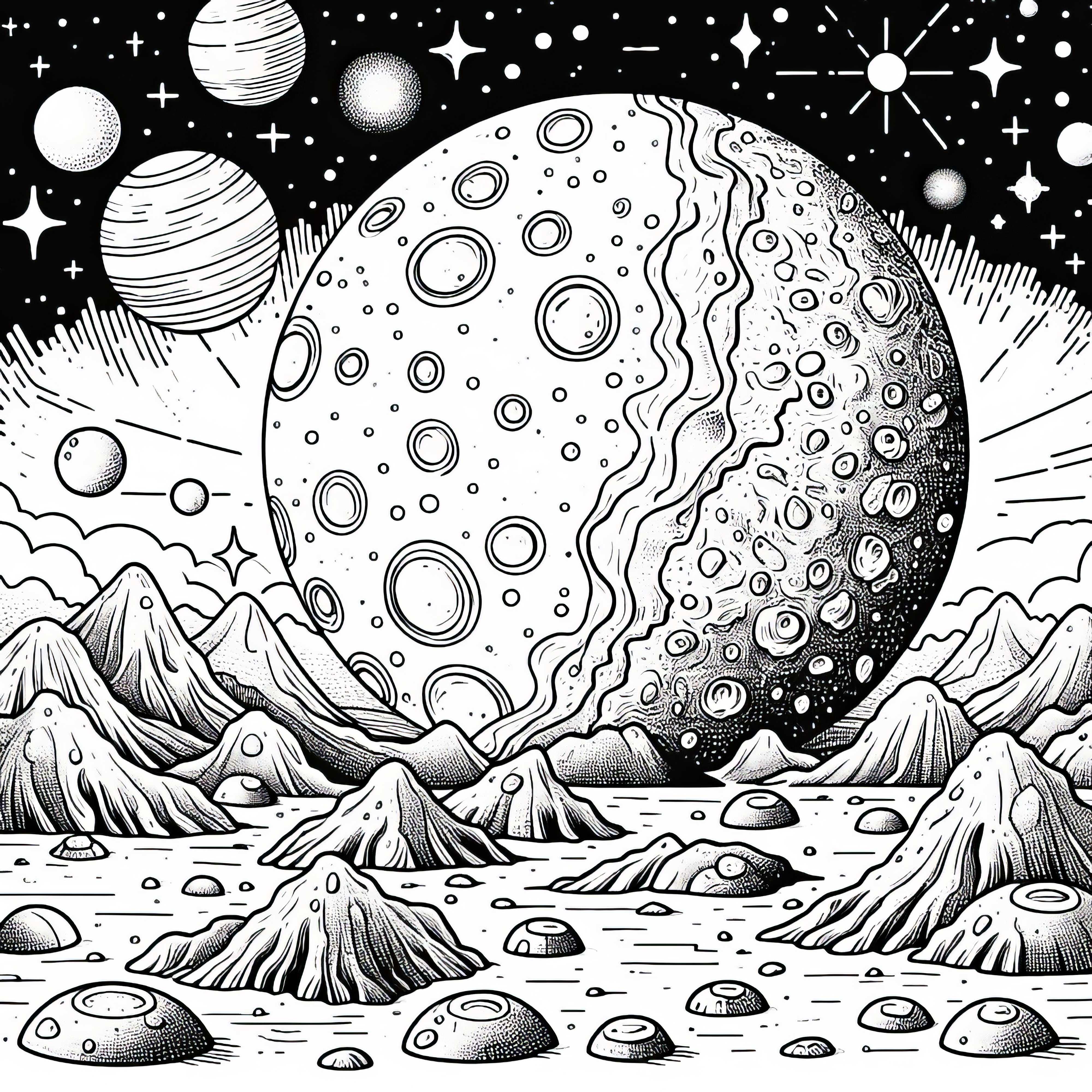 Dibujo para colorear simple y gratuito de Mercurio Dibujo para colorear de Mercurio gratuito y sencillo