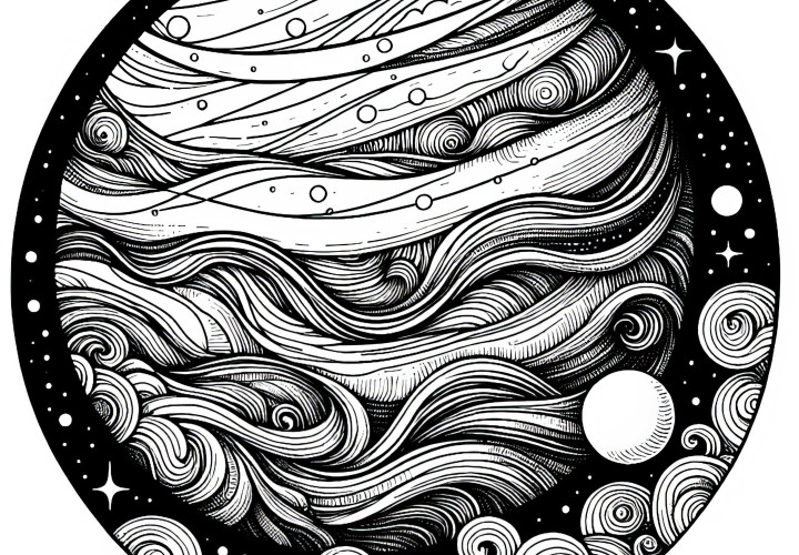 Dibujo para colorear de Venus fácil y gratuito