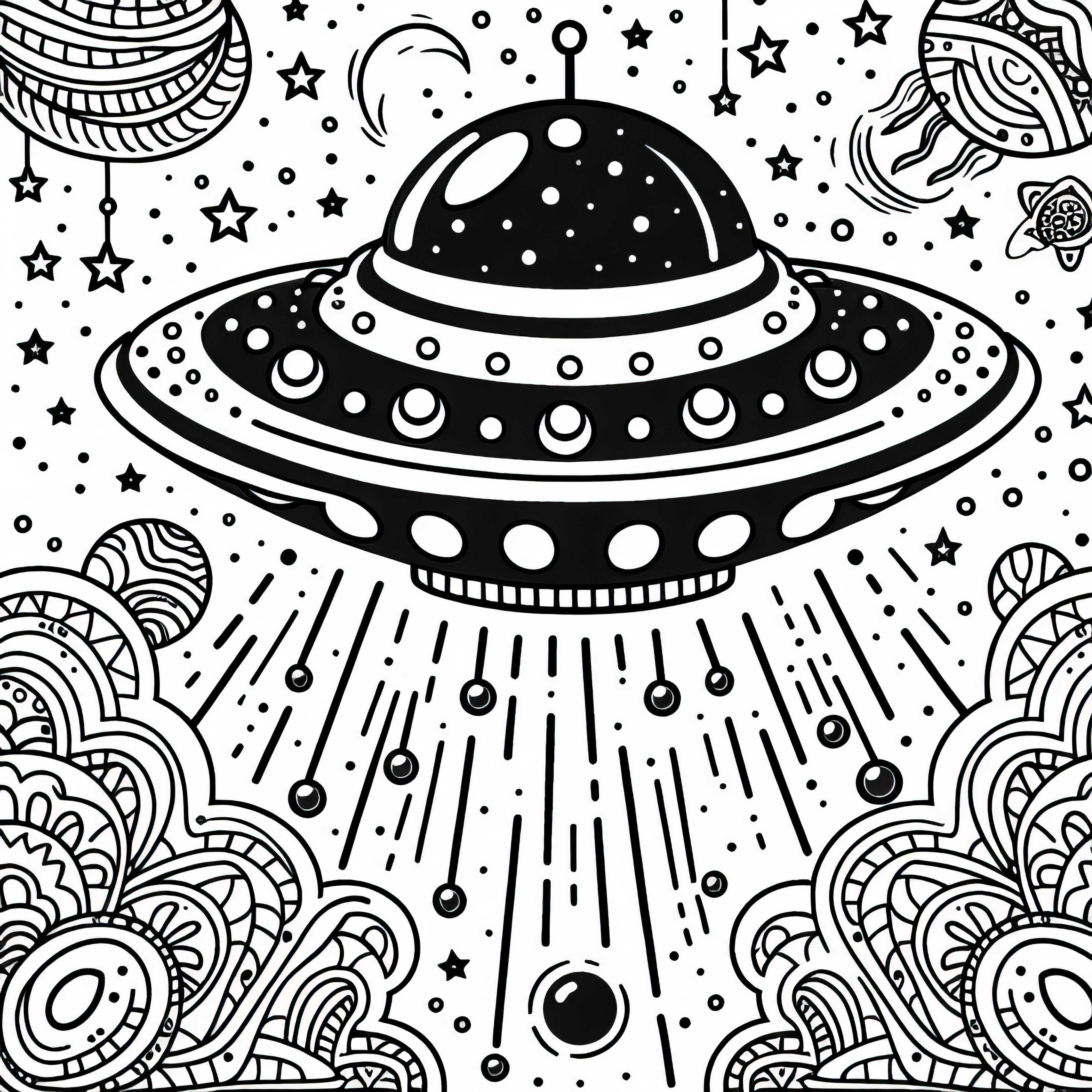 UFO di luar angkasa – Unduh gambar mewarnai gratis UFO di luar angkasa – Unduh gambar untuk mewarnai secara gratis