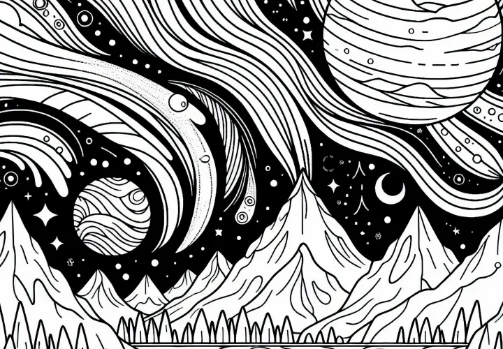 Ilmaiset värityskuvat revontulista Ilmaiset värityskuvat revontulista