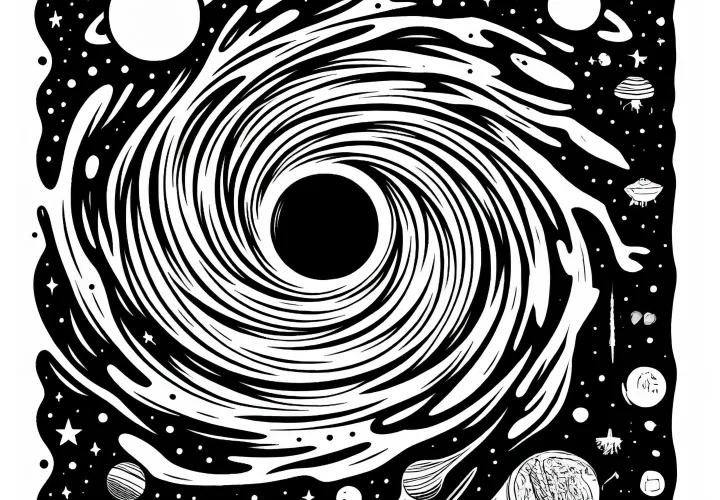 Lataa ilmainen värityskuva mustasta aukosta ja väritä se verkossa Lataa ilmainen värityskuva mustasta aukosta ja väritä se verkossa