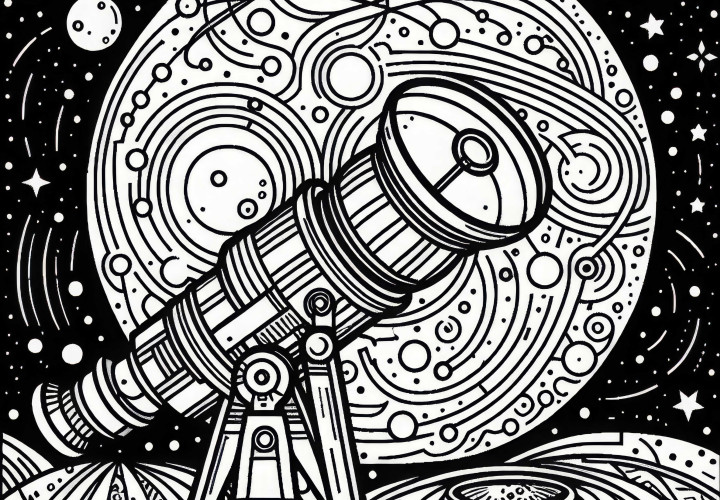Weltraumteleskop Ausmalbild Kostenlos Weltraumteleskop Ausmalbild Kostenlos