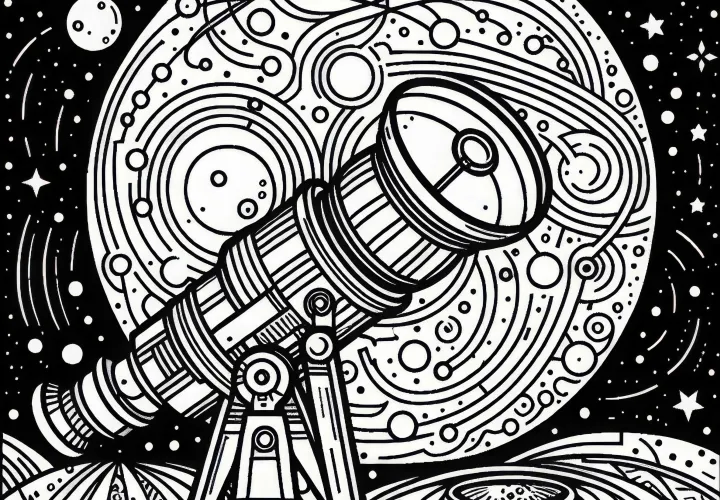 Ilmainen avaruusteleskoopin värityskuva Ilmainen avaruusteleskoopin värityskuva