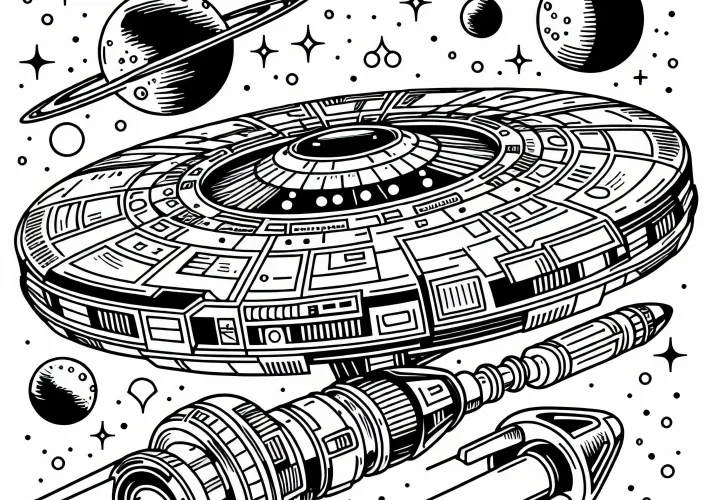 Korkealaatuinen värityskuva avaruuslaivasta ilmaiseksi ladattavaksi Korkealaatuinen värityskuva avaruuslaivasta ilmaiseksi ladattavaksi