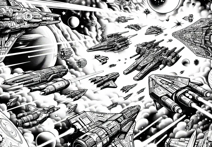 Avaruusottelu värityskuva ilmaiseksi Avaruusottelu värityskuva ilmaiseksi