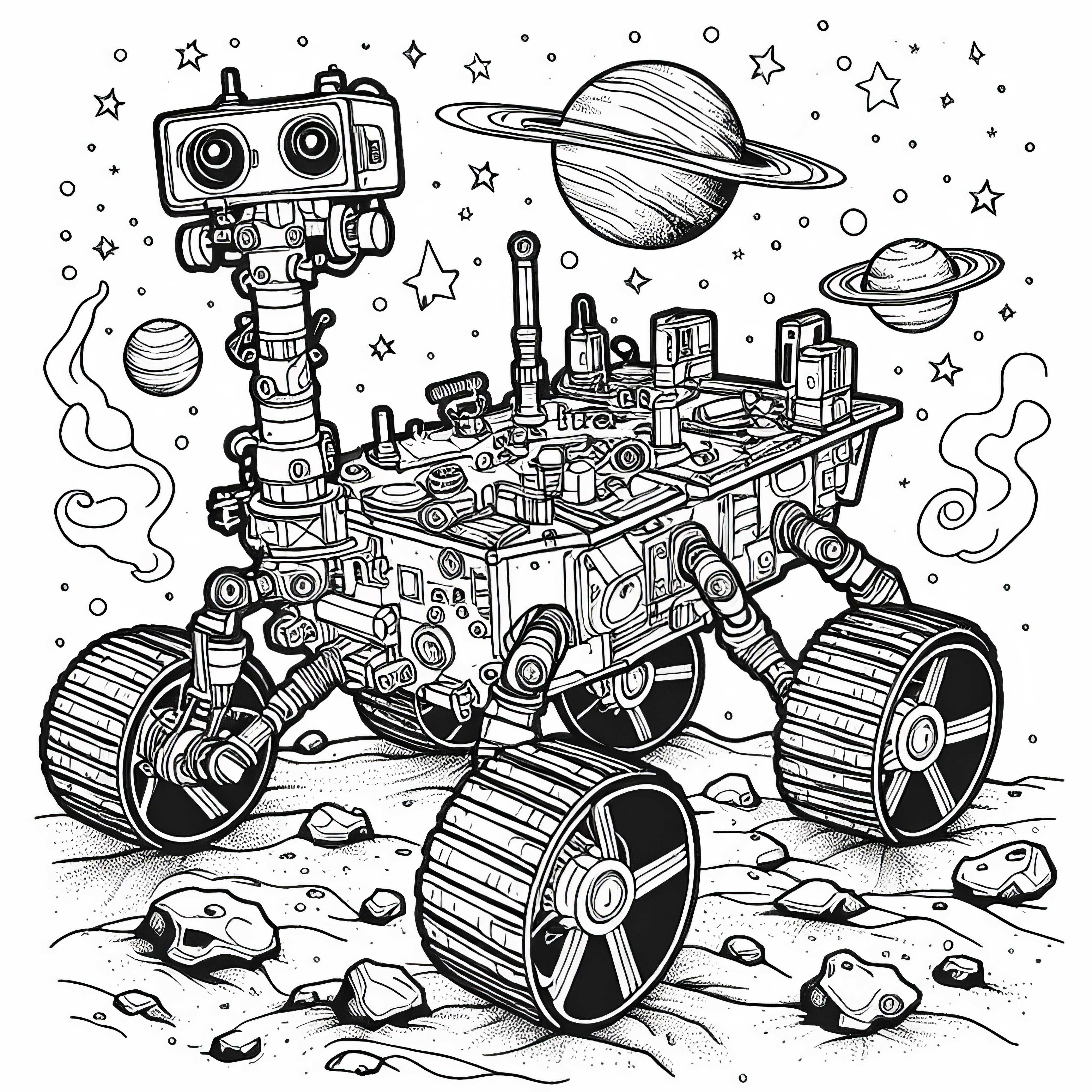 Mars Rover Ausmalbild Gratis
