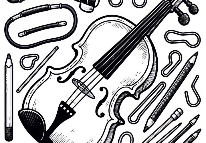 Shoulder rest coloring template for string instrument accessories