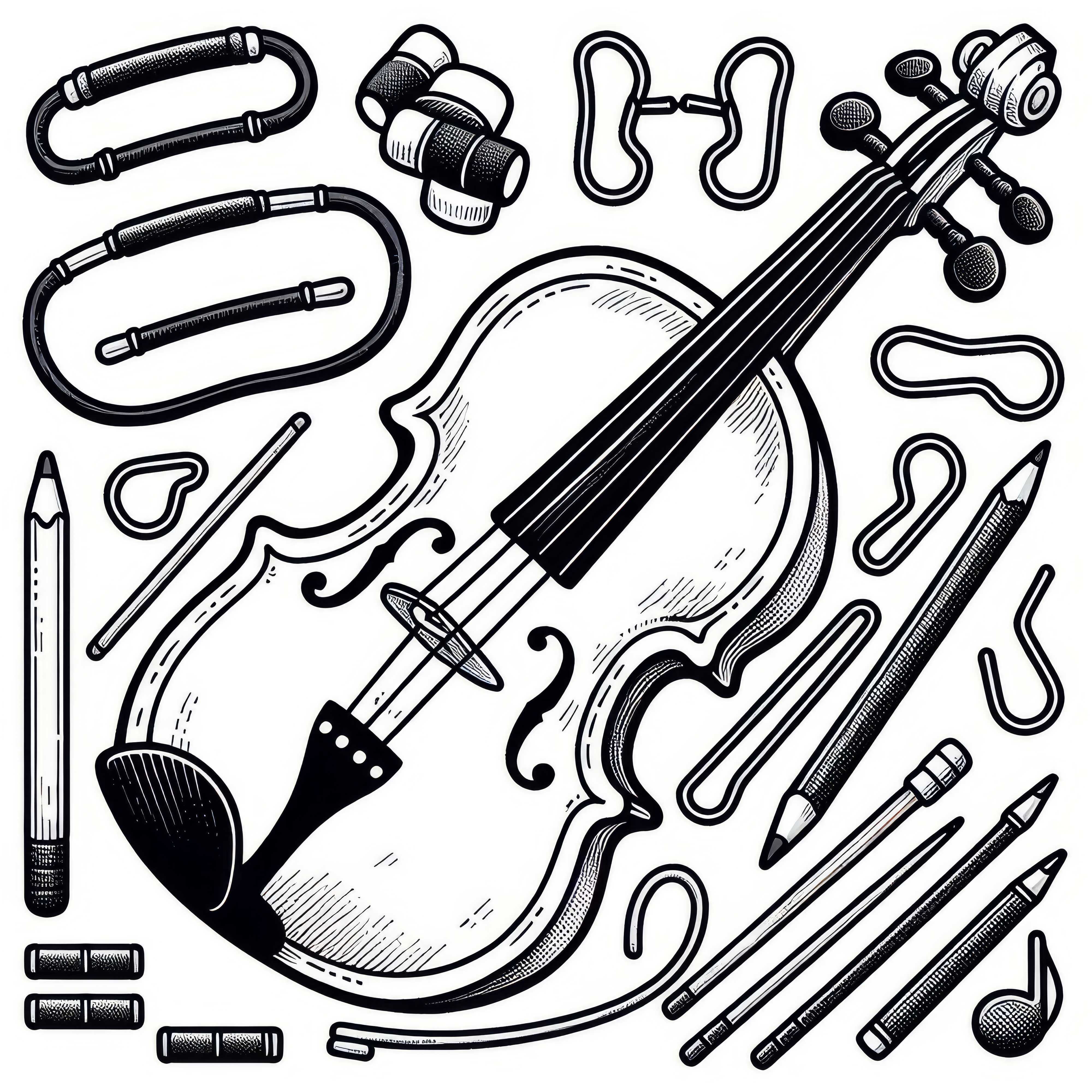 Shoulder rest coloring page for string instrument accessories