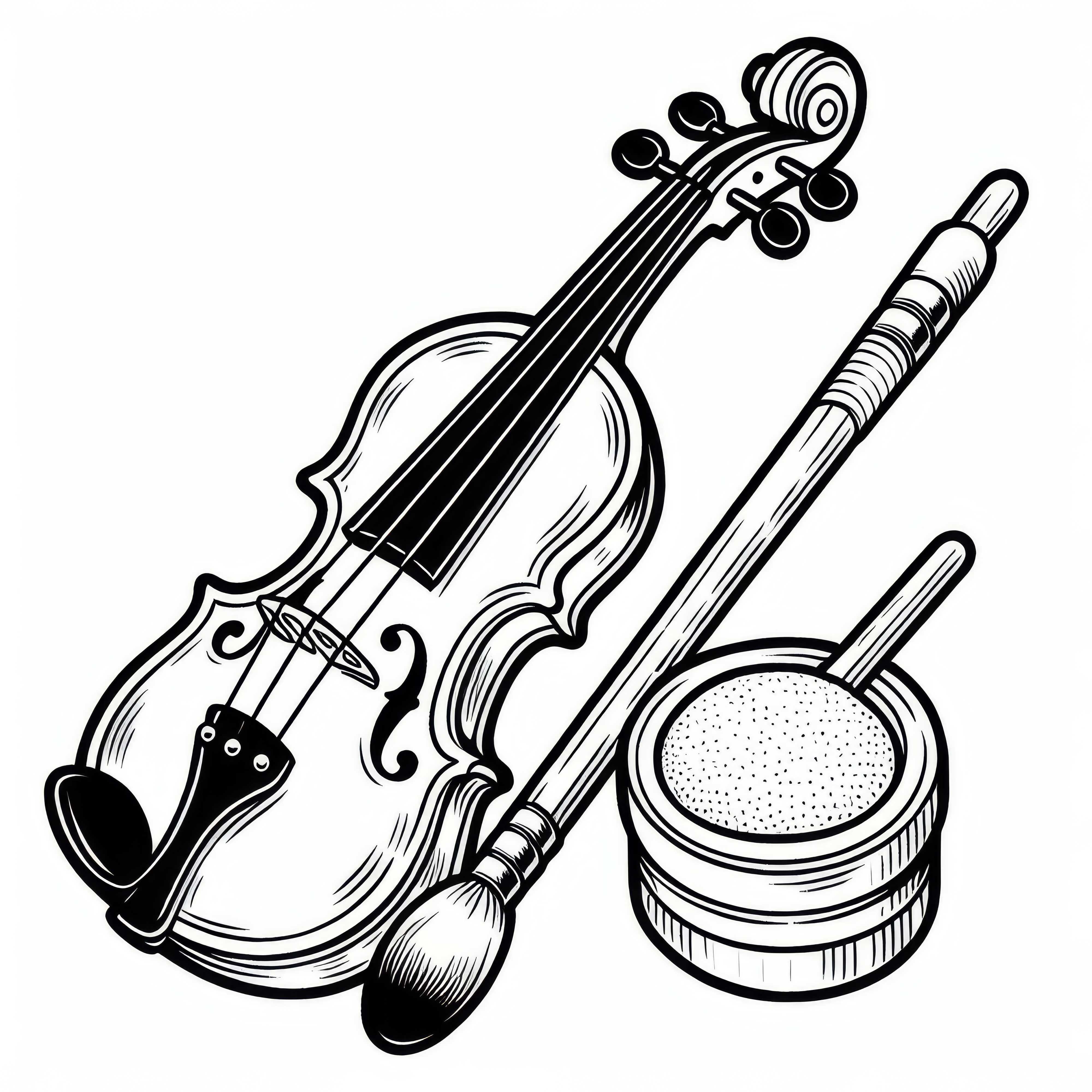 Colophonium and rosin - coloring page for string instruments free