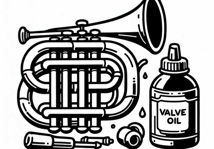 Valve oil coloring page accessories for brass instruments free