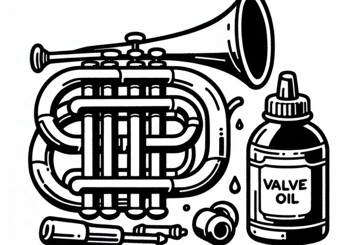 Valve oil coloring page accessories for brass instruments free