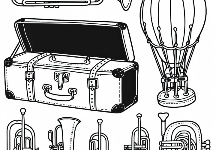 Transport case coloring template accessories for brass instruments free