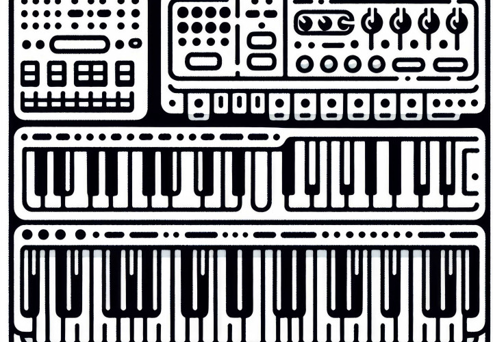 Coloring page synthesizer - free keyboard instrument