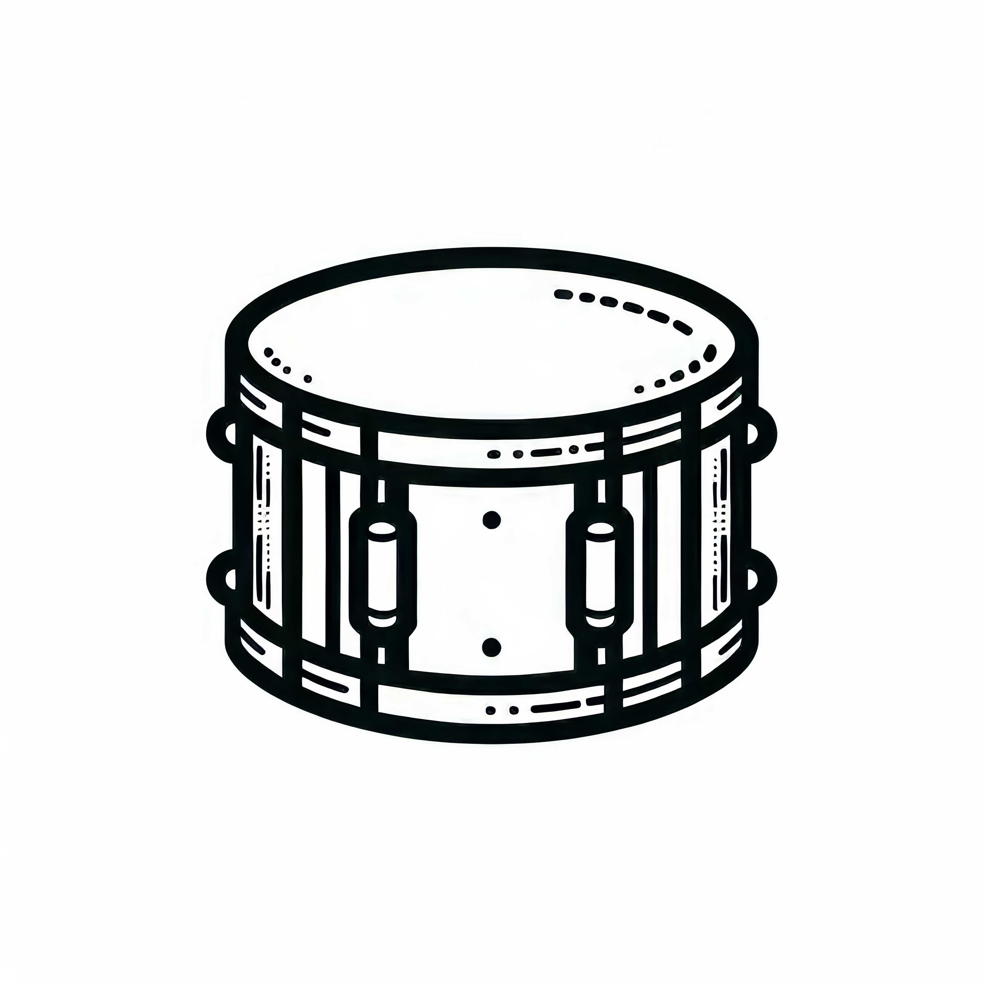 Snare Drum Coloring Page &ndash; Free Coloring Picture for Percussion Instruments