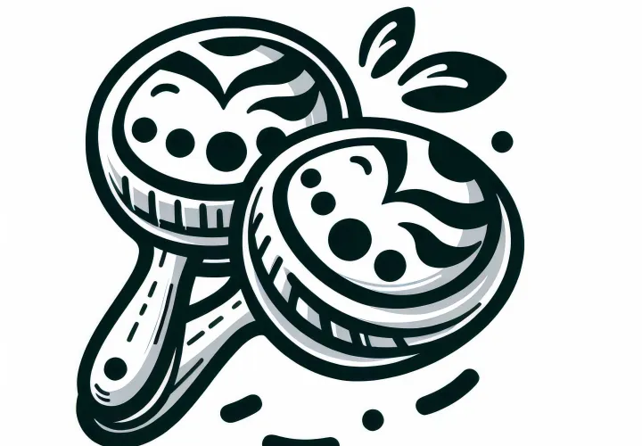 Clipping image of castanets for percussion instruments free