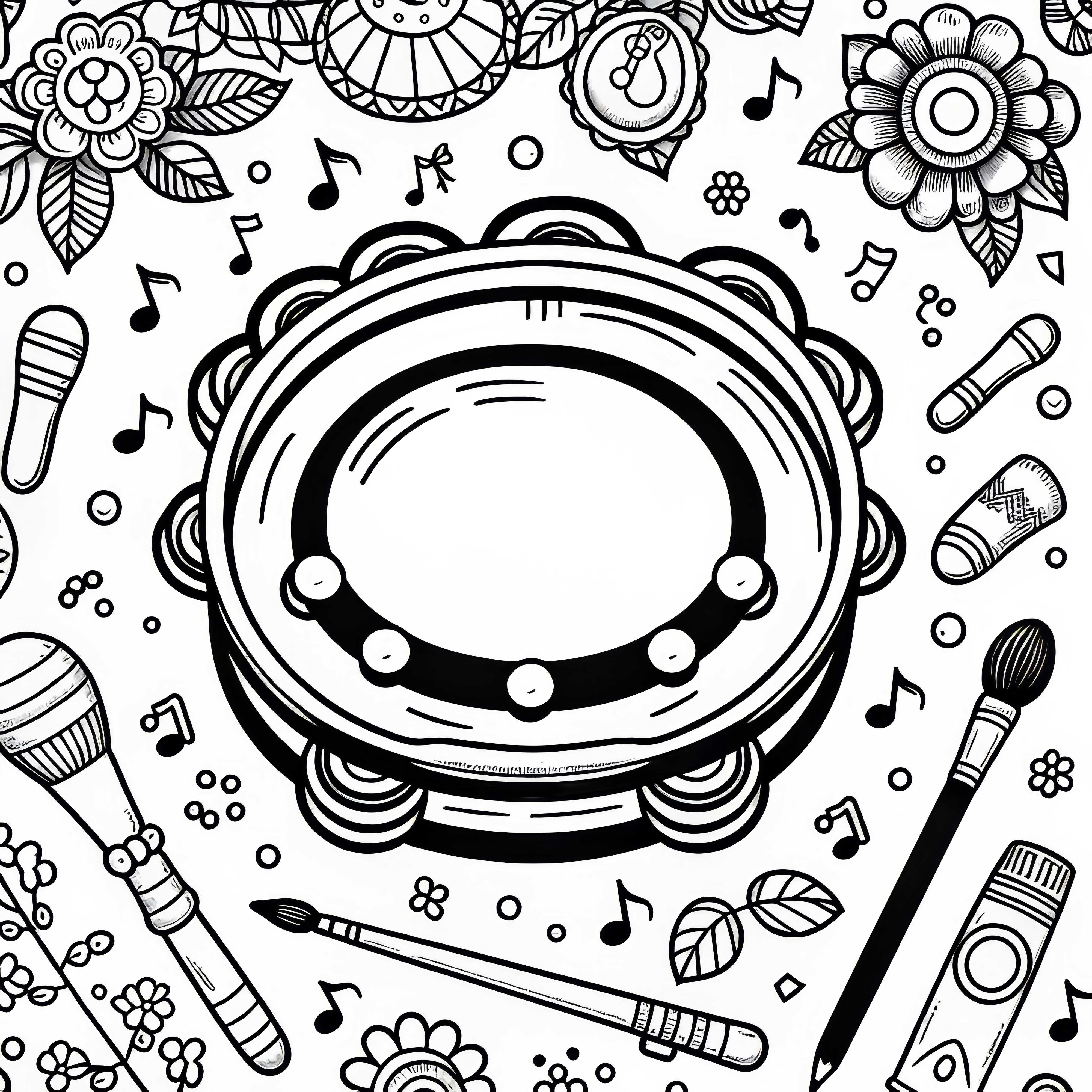 Bell crown coloring page percussion instrument free