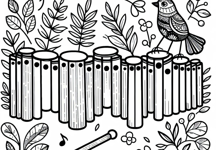 Cymbals Coloring Page for Percussion Instruments Free