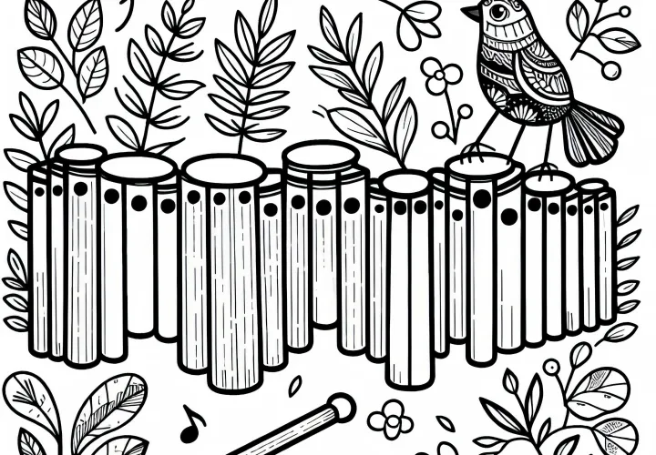 Cymbals Coloring Page for Percussion Instruments Free