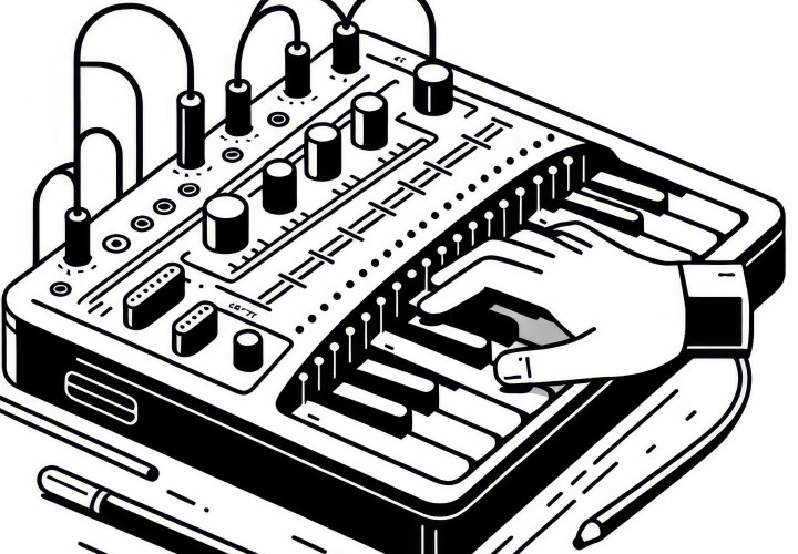 Coloring template for an electronic instrument – Download for free