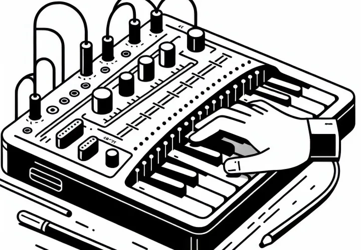 Coloring template for an electronic instrument – Download for free
