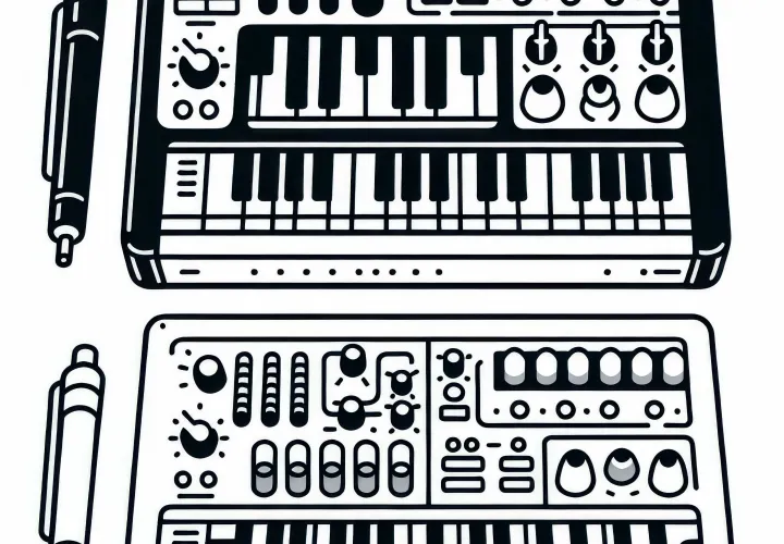 Sampler Coloring Page Electronic Instrument Free