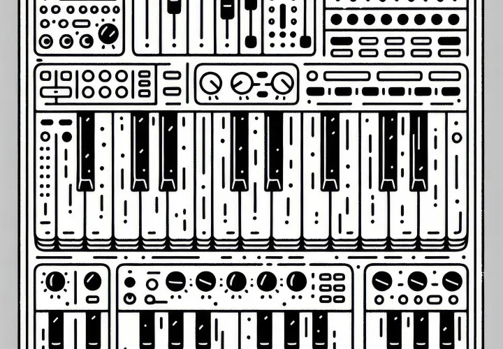 Seaboard Coloring Page Electronic Instrument Free
