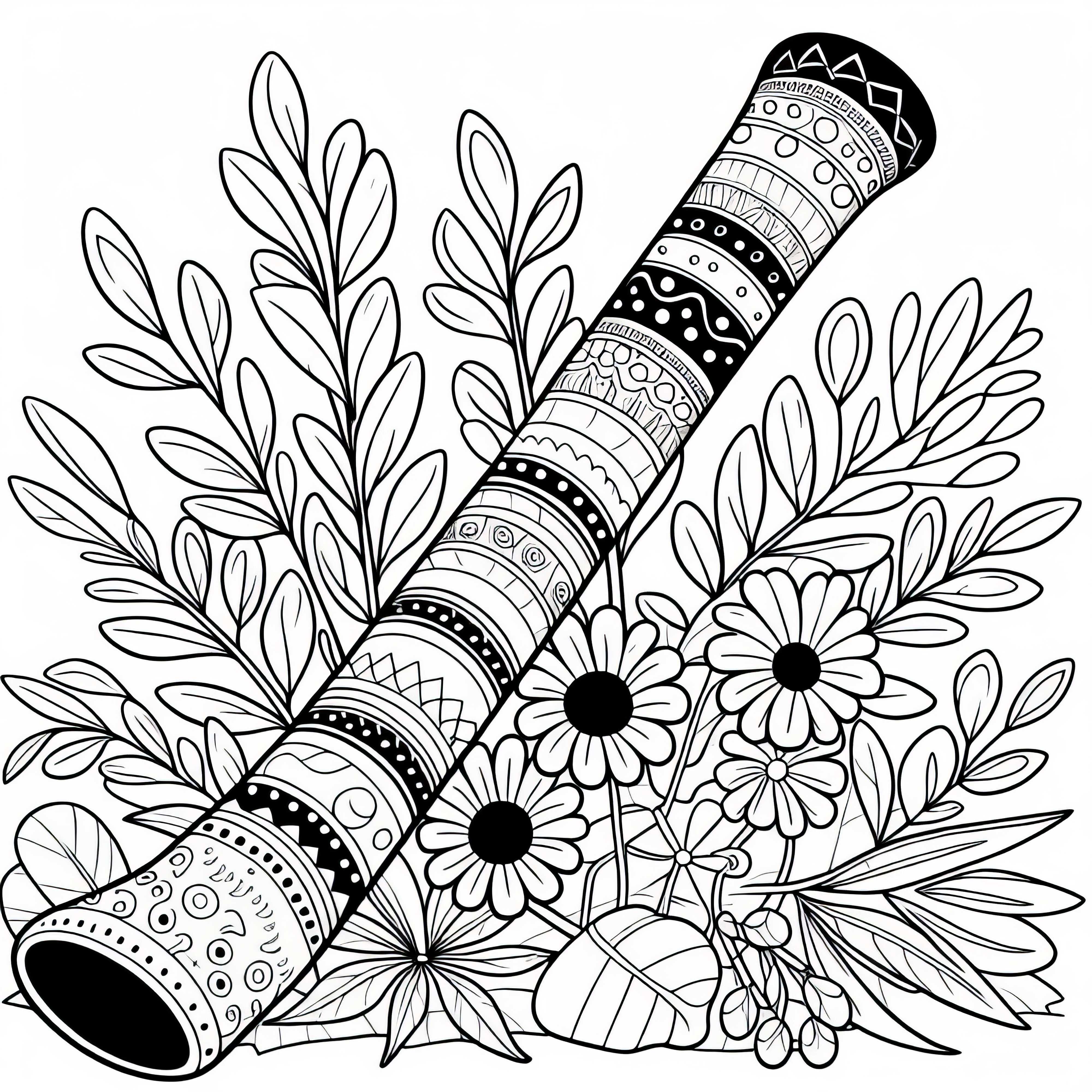 Didgeridoo coloring page for a traditional instrument - Free