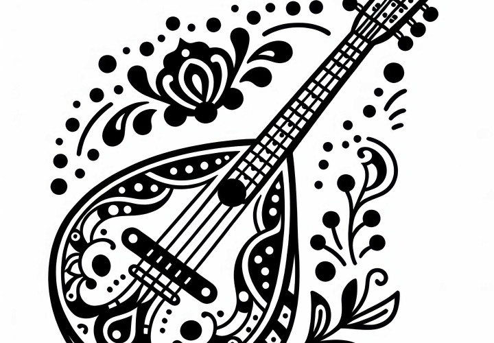 Balalaika Coloring Page - Traditional Instrument to Color