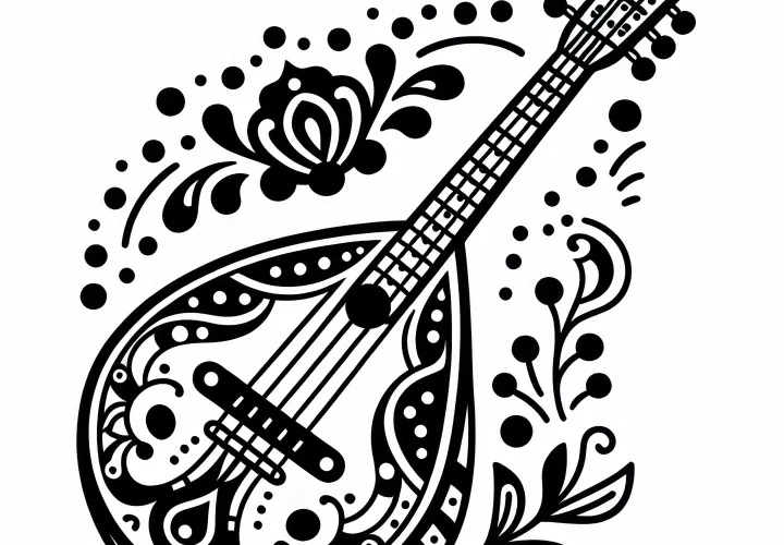 Balalaika Coloring Page - Traditional Instrument to Color