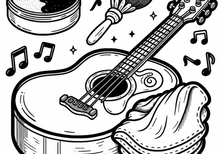 Download free coloring page of a polishing cloth for instruments