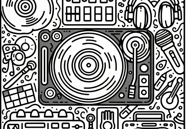 DJ Coloring Page Free - Free Coloring Page for Music Lovers
