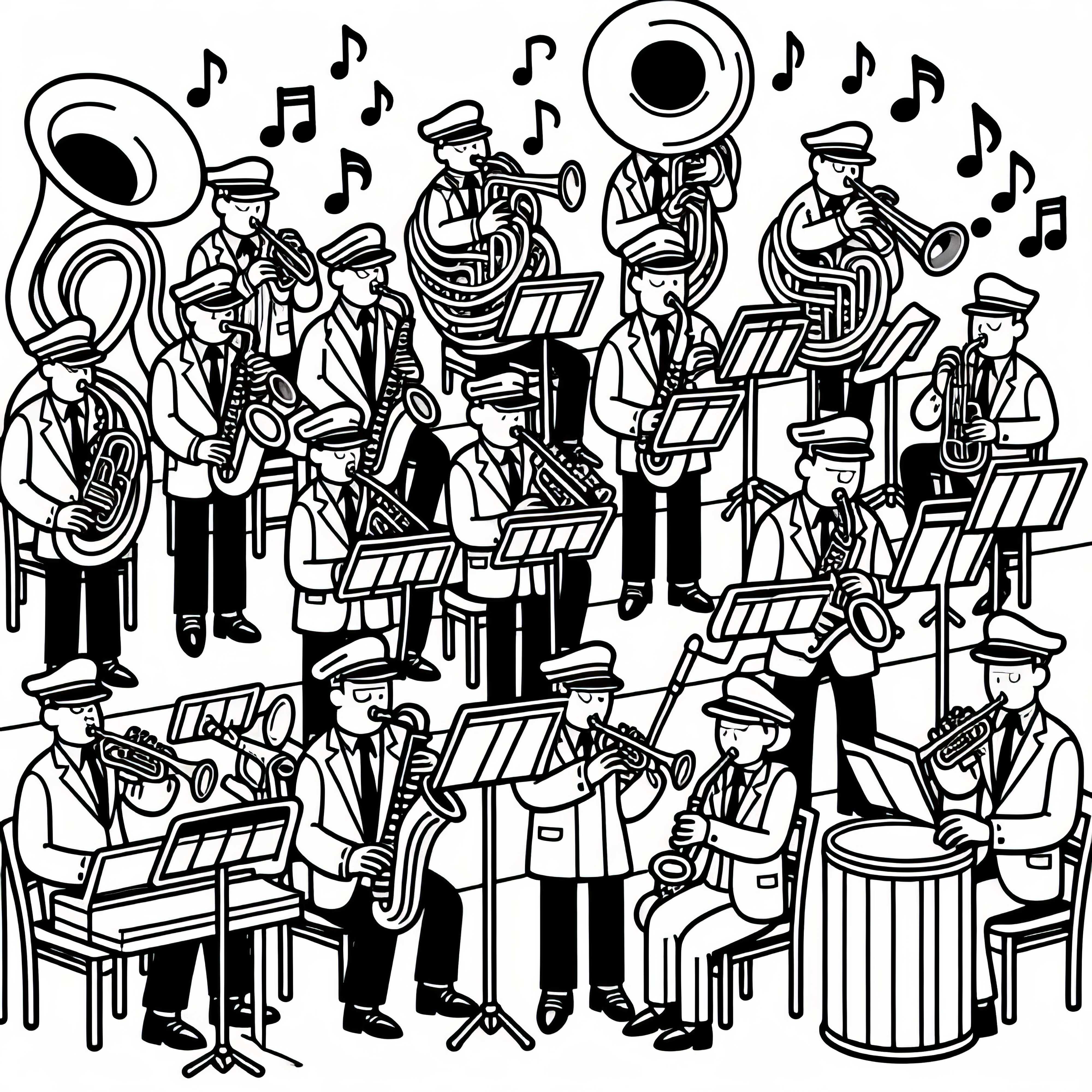 ビッグバンド塗り絵無料 - 今すぐ無料でダウンロード